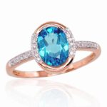 Gold ring with topaz