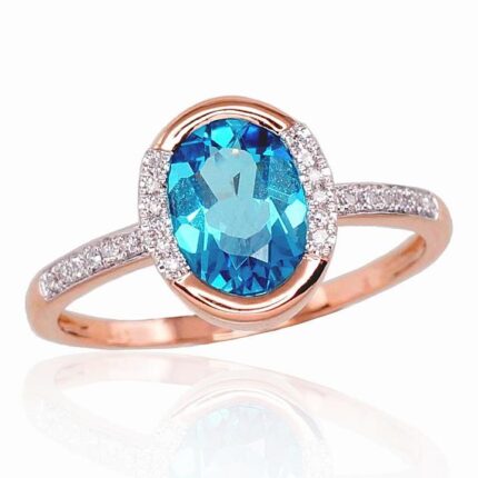 Gold ring with topaz