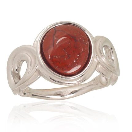 Silver ring with jasper